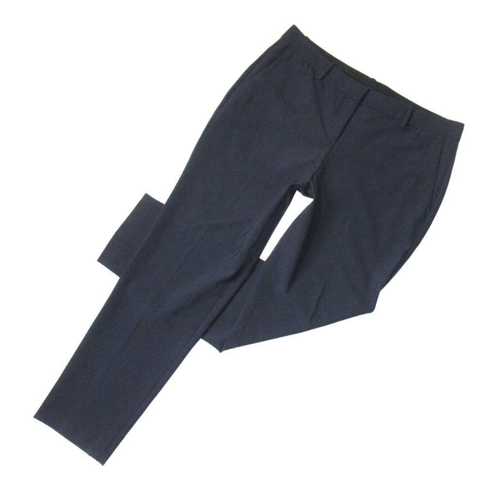 Nwt Theory Testra Sevona In Navy Stretch Wool Tapered Slim Ankle Pants 12